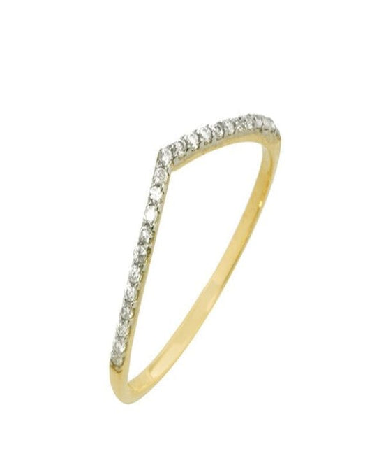 Ring in Yellow Gold 18K. With Zirconia